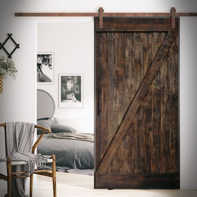 Porta scorrevole in legno fai da te  Sala da pranzo rustica, Porte a  scorrimento interne, Idee di interior design